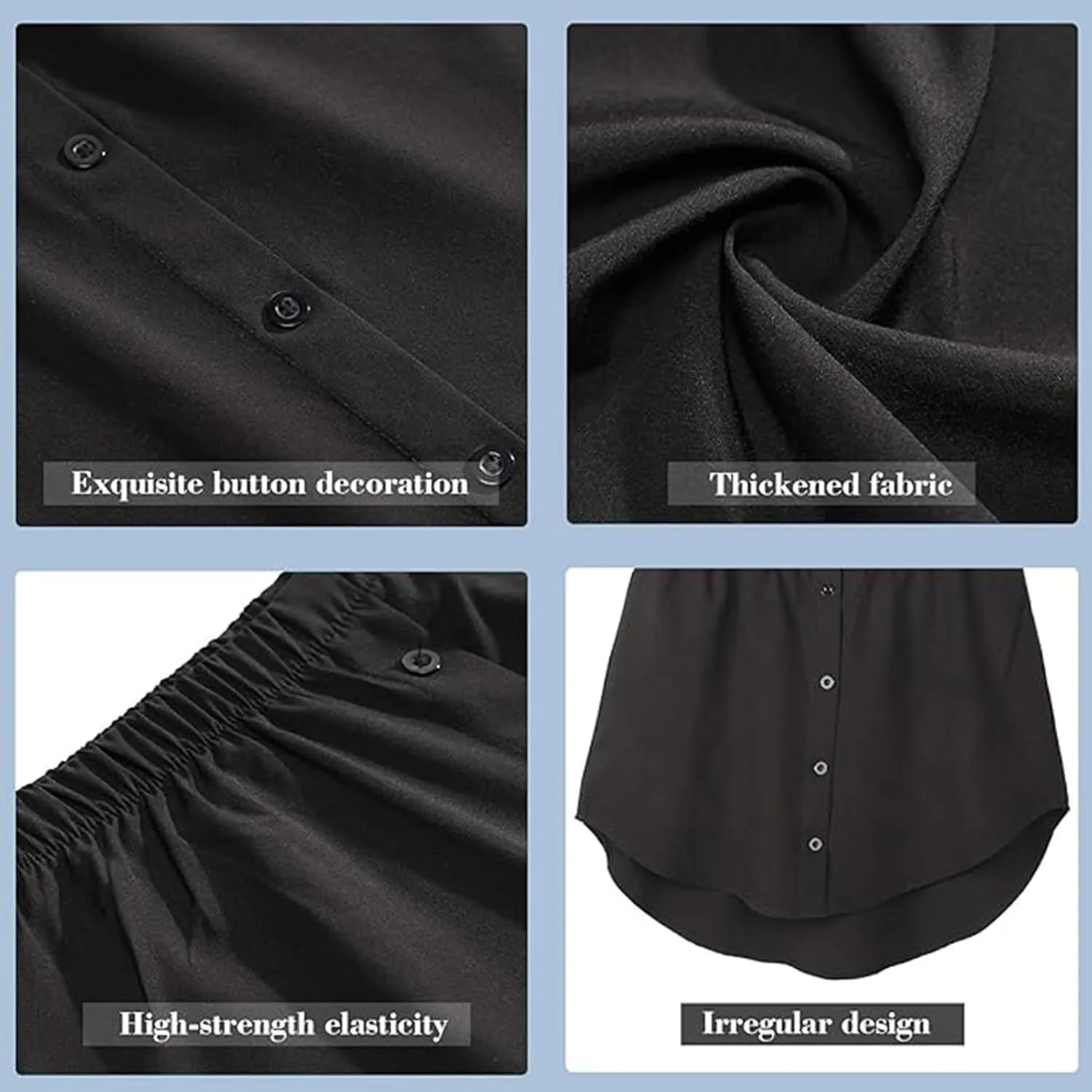 2 Pcs shirt extender for women Layering Half Shirts for Women Layering, Guarding The Safety Under Our Skirts