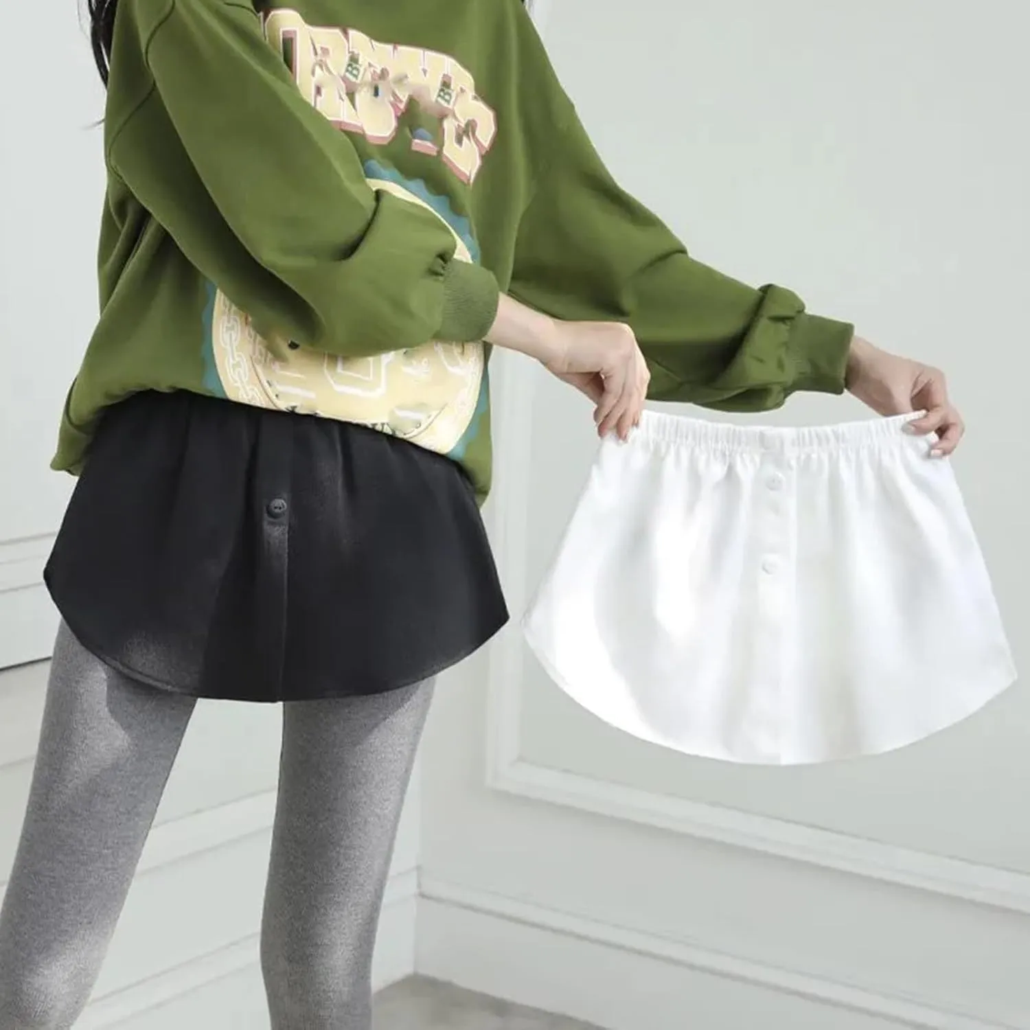 2 Pcs shirt extender for women Layering Half Shirts for Women Layering, Guarding The Safety Under Our Skirts