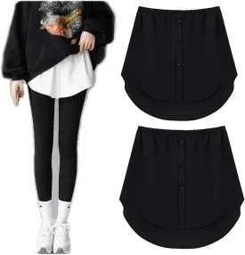 2 Pcs shirt extender for women Layering Half Shirts for Women Layering, Guarding The Safety Under Our Skirts