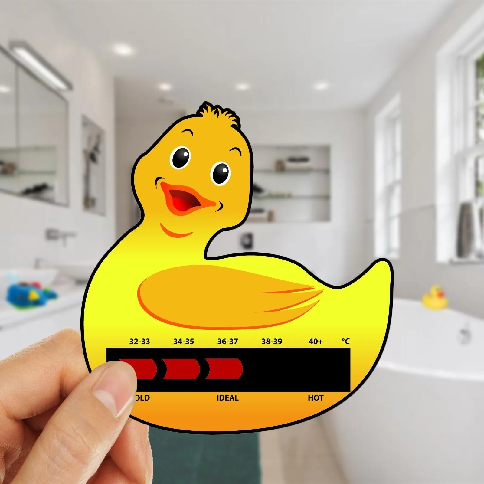 Baby Bath Thermometer, Water Temperature Gauge Bath Duck with New Liquid Crystal Display LCD Technology