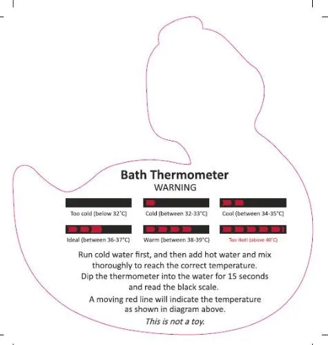 Baby Bath Thermometer, Water Temperature Gauge Bath Duck with New Liquid Crystal Display LCD Technology