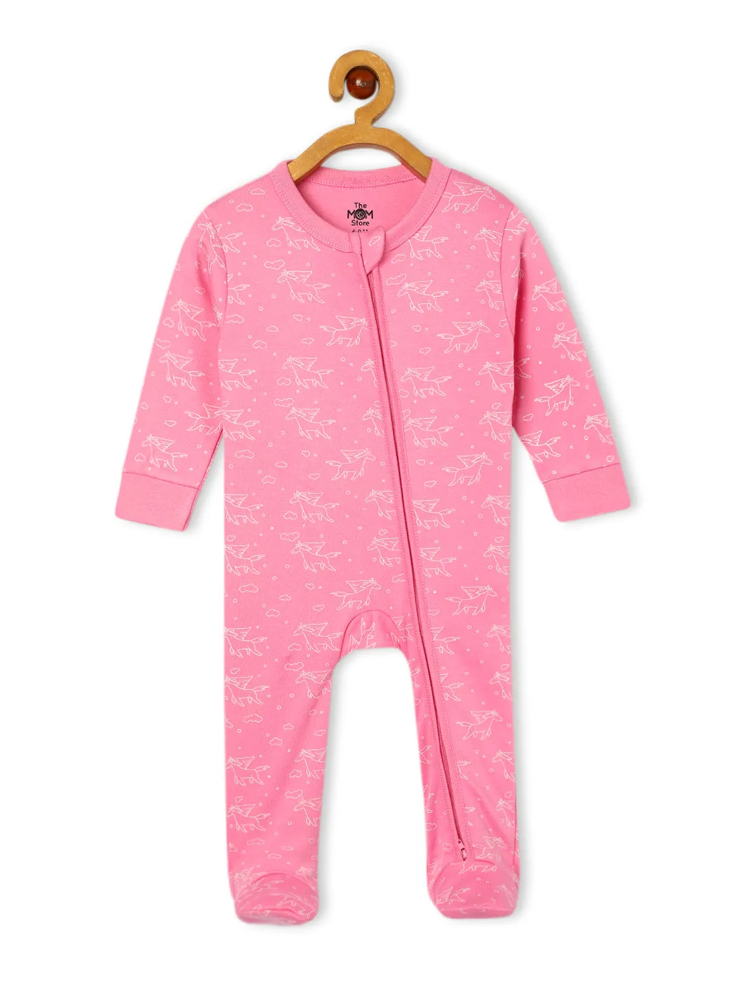 Baby Zipper Romper Combo of 2: Fairyland-Magic Bow