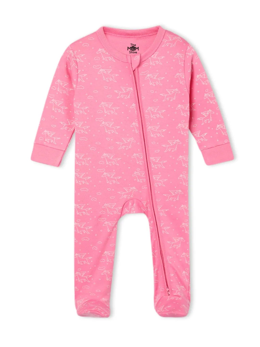 Baby Zipper Romper Combo of 2: Fairyland-Magic Bow