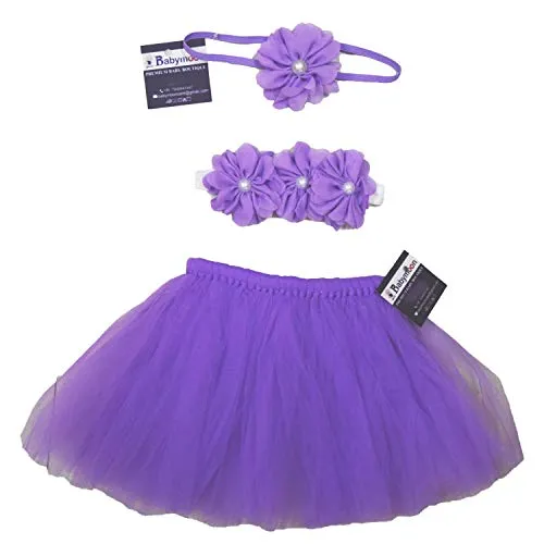 Babymoon Tutu Skirt Newborn Photography Outfit Costume - Purple