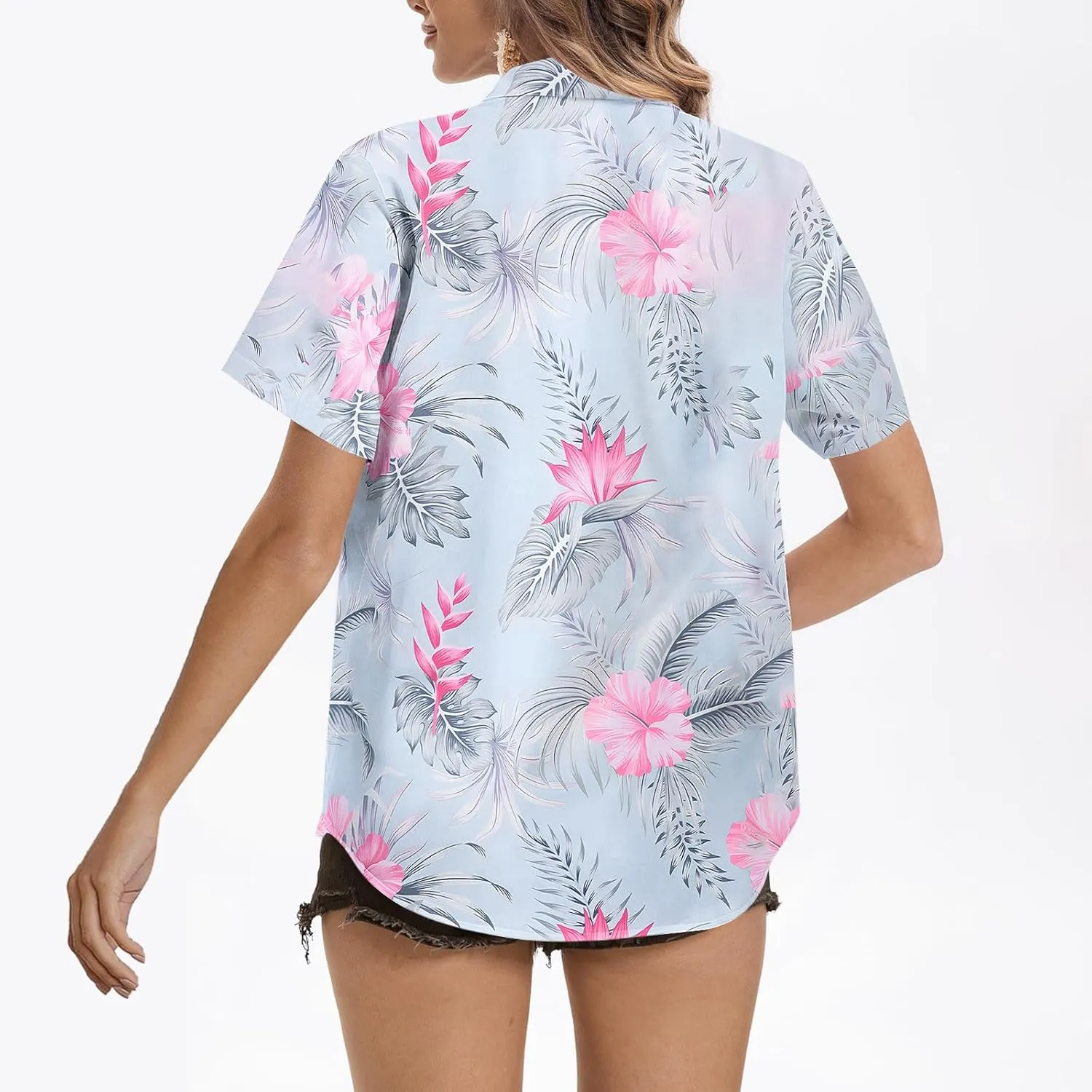 Button Down Shirts for Women Dressy Casual Short Sleeve Blouses Trendy Business Work Tops Trendy Summer Beach Outfits