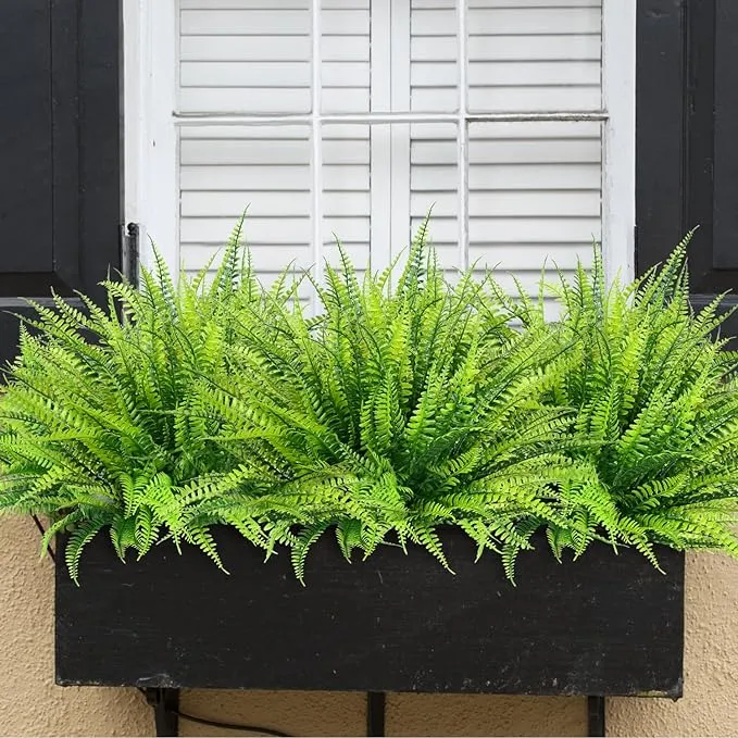 Clearance Bulk 8 Bundles Boston Ferns Bushes Plants UV Resistant for Outdoors Wholesale