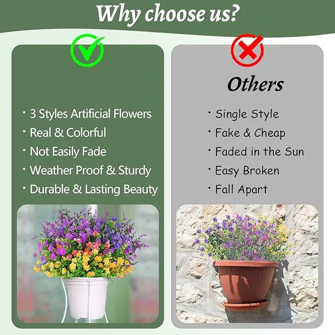 Clearance Bulk 8 Bundles Faux Plants Eucalyptus UV Resistant Shrubs for Outside Indoor Decorations Wholesale