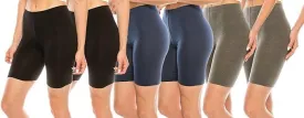 EAG 6 Pack of Biker Shorts for Women 7" Workout Biker Shorts for Cycling Running Gym Yoga Athletic [Available in Plus Size]