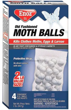 Enoz E62.12 Moth Ball, 32 oz Box, Tablet :BX  4: QUANTITY: 12