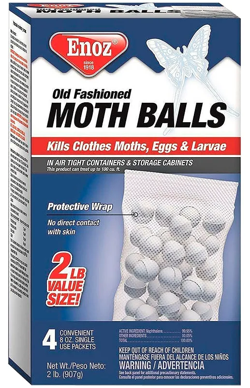 Enoz E62.12 Moth Ball, 32 oz Box, Tablet :BX  4: QUANTITY: 12