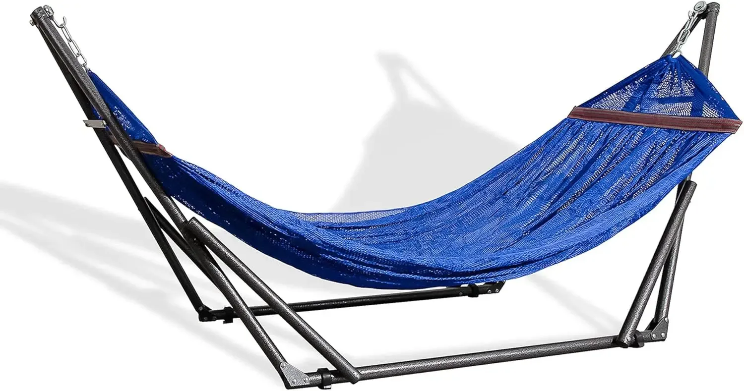 Hammock,Collapsible Steel Stand 450 lbs Capacity & Carrying Case,Portable  Adjustable,Perfect for Camping Beach Summer Patio