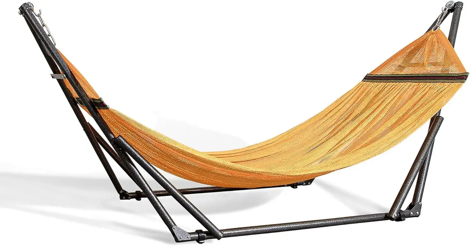 Hammock,Collapsible Steel Stand 450 lbs Capacity & Carrying Case,Portable  Adjustable,Perfect for Camping Beach Summer Patio