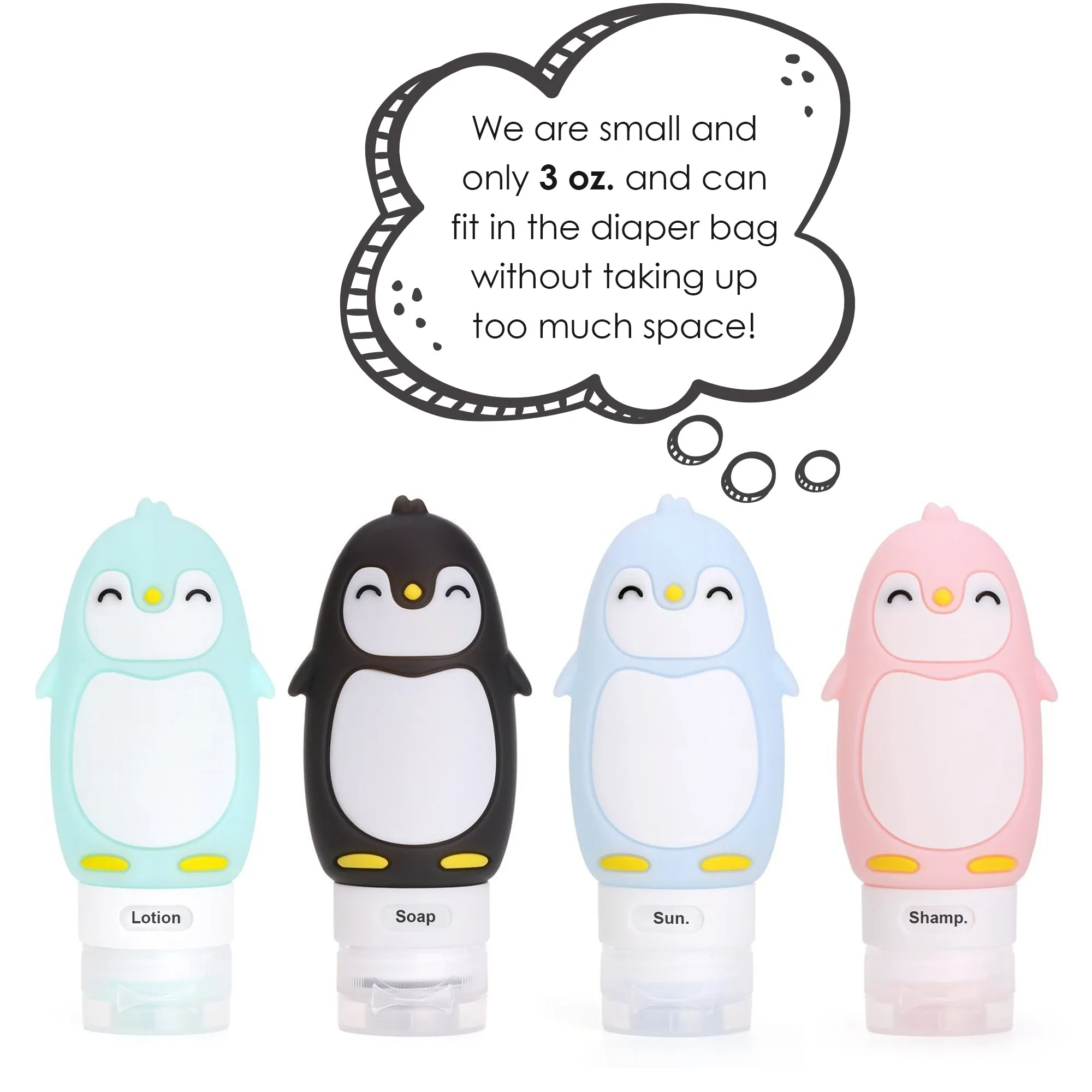 Kanga Care Travel Buddiez - Penguin Family (4 pack)