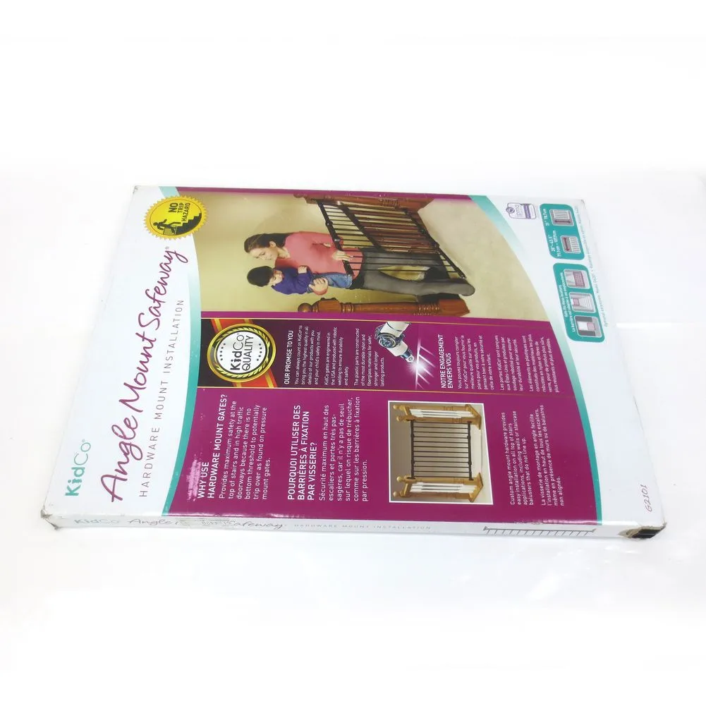KidCo Angle Mount Safeway  Hardware Mounted Safety Gate - Black (88595) (Open Box)