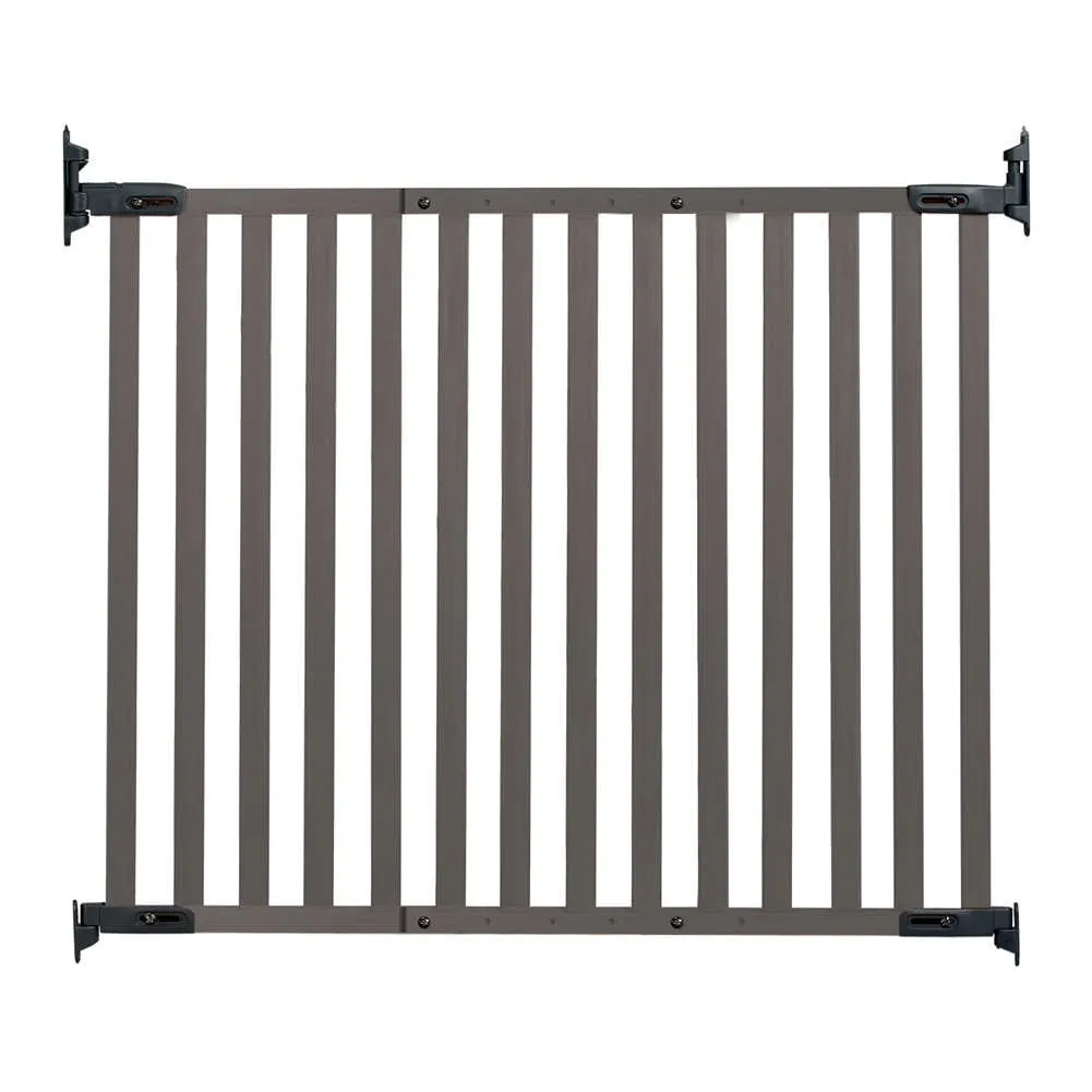 KidCo Angle Mount Safeway  Hardware Mounted Safety Gate - Gray Bamboo