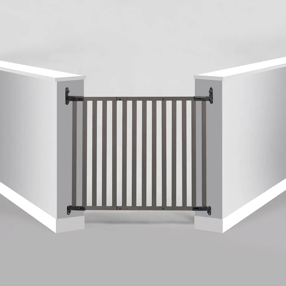 KidCo Angle Mount Safeway  Hardware Mounted Safety Gate - Gray Bamboo