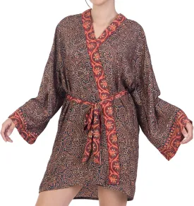 Kimono Boho for Women - 100% Kasturi Cotton - Flattering 3/4 Sleeve - Versatile for Beach, Vacation, Layering