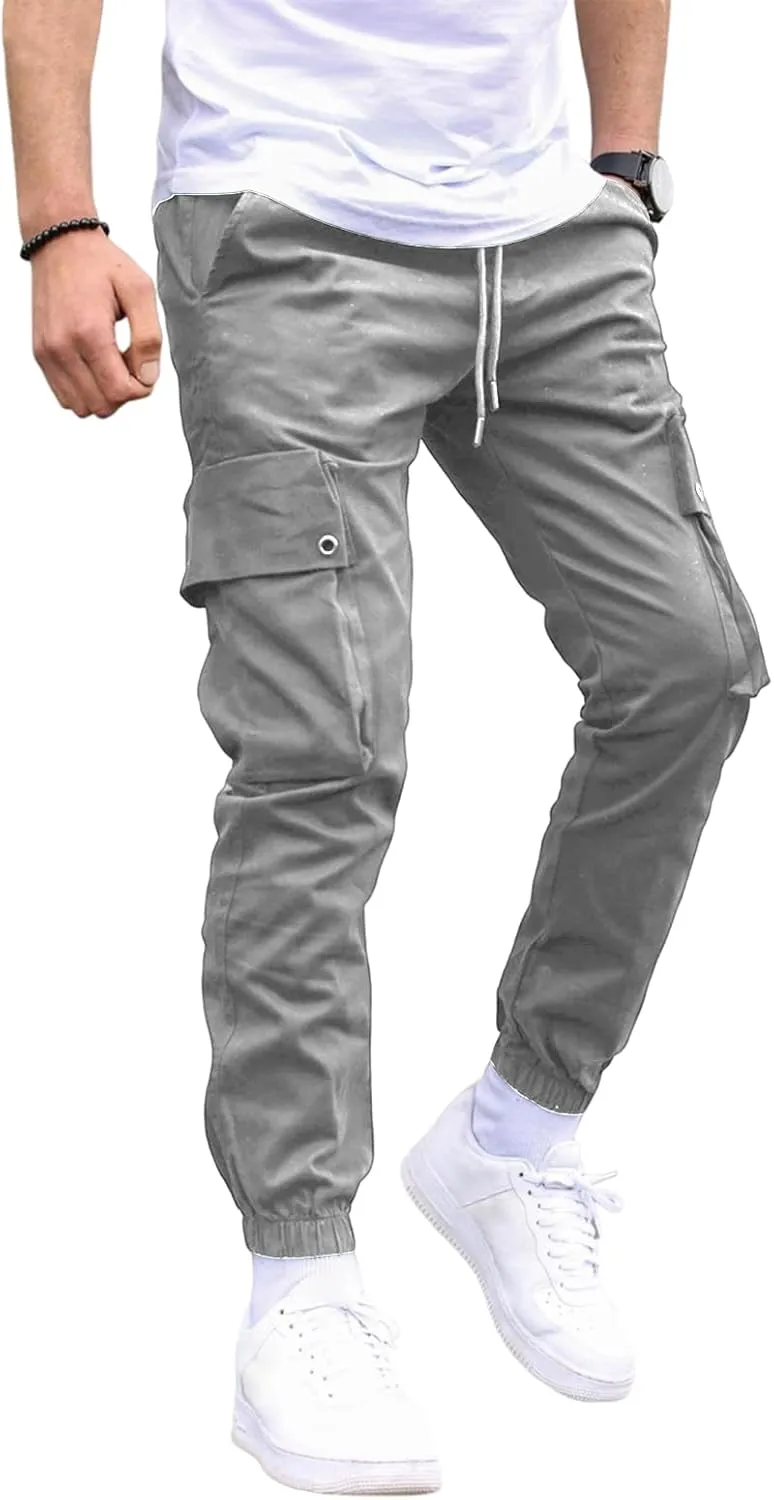 M Menmentings Men's Outdoor Jogging Casual Sweatpants Stretch Waist Lightweight Cargo Pants