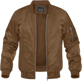 MAGNIVIT Men's Lightweight Bomber Jacket Windbreaker Casual Fall Spring Outdoor Coat