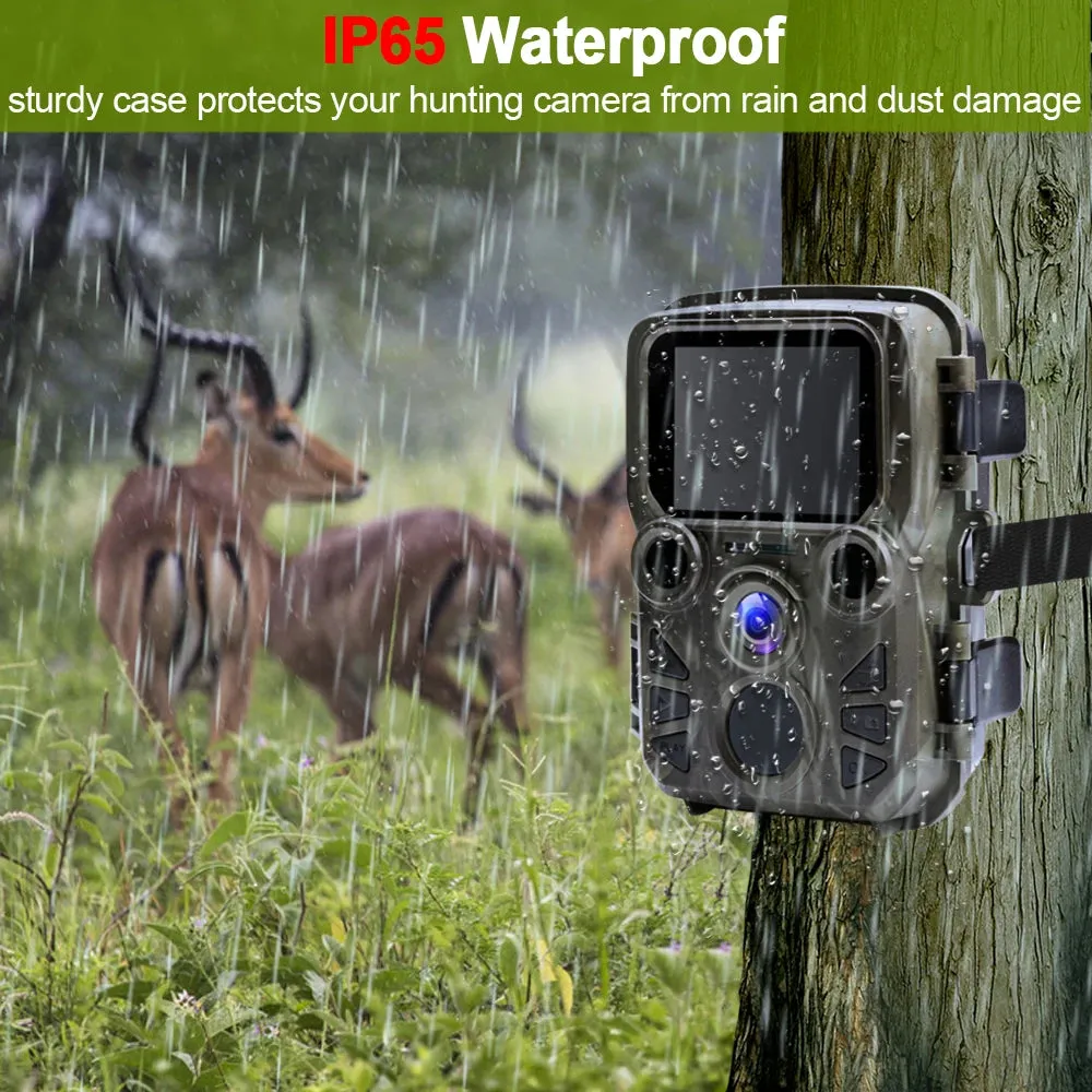 Mini Trail Game Camera Night Vision 1080P 12MP Waterproof Hunting Camera Outdoor Wild photo traps with IR LEDS Range Up To 65ft