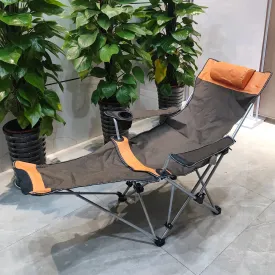 Outdoor Backrest with Four Adjustable Beach Recliner Portable and Simple for Camping and Fishing Noneed to Install Folding Chair