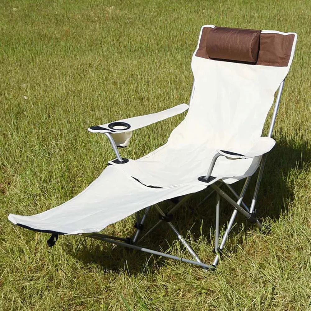 Outdoor Backrest with Four Adjustable Beach Recliner Portable and Simple for Camping and Fishing Noneed to Install Folding Chair