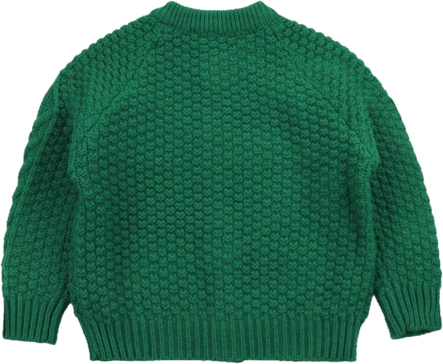 Peecabe Toddler Girl Sweaters Cable Knit Long Sleeve Crewneck Chunky Crochet Cardigans 1-6T