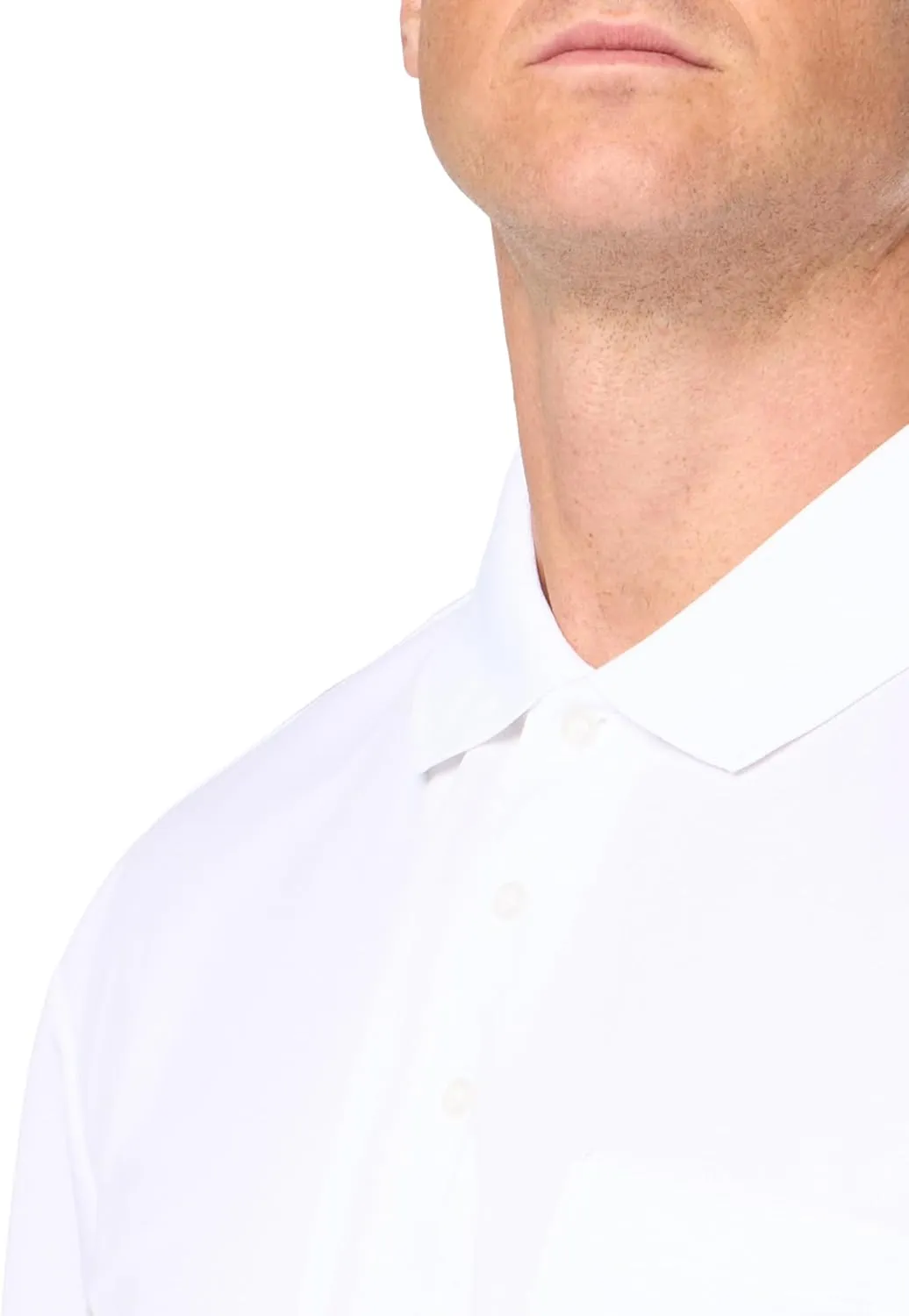 PGA TOUR Men's Short Sleeve Airflux Solid Polo Shirt with Pocket