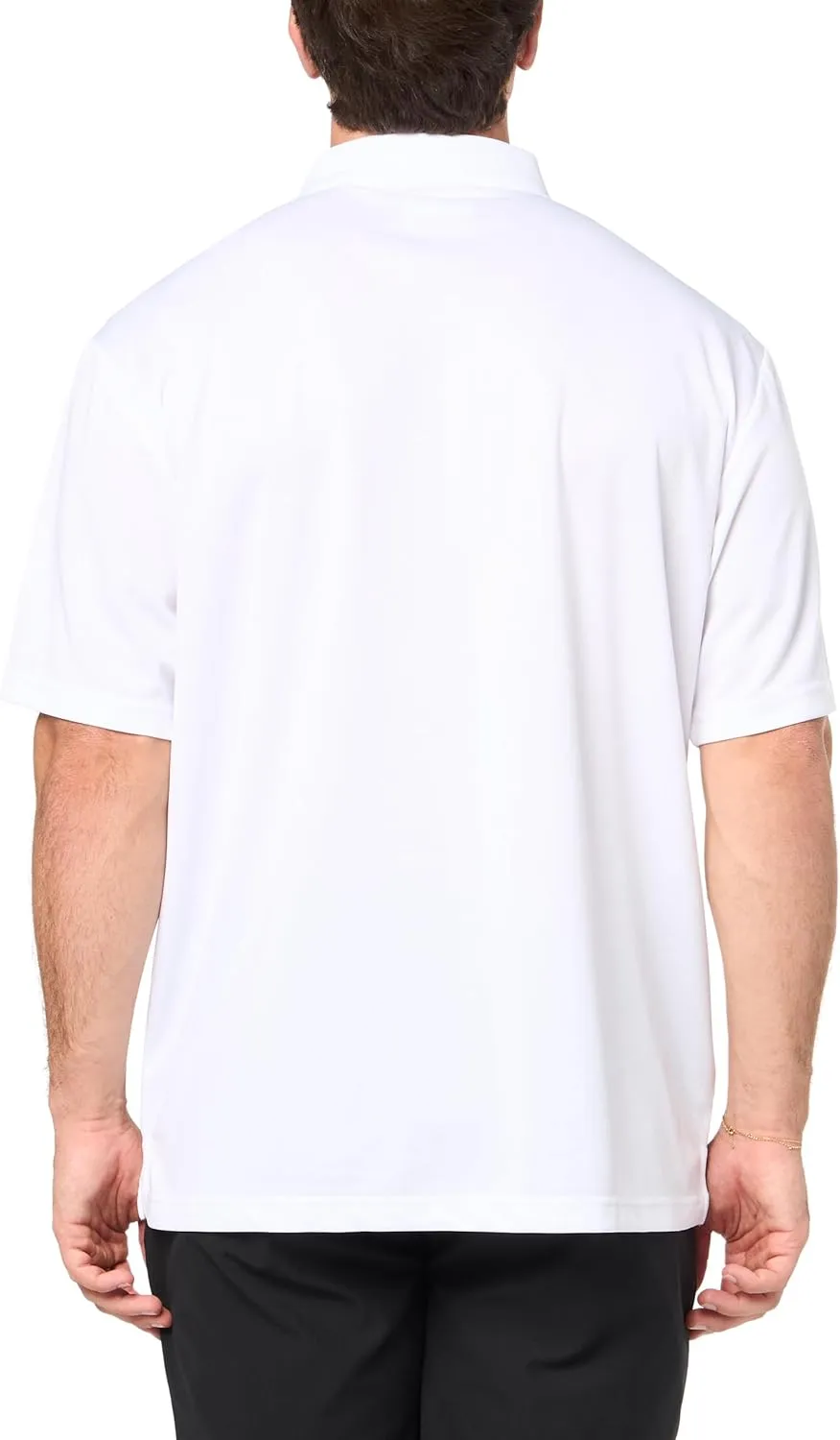PGA TOUR Men's Short Sleeve Airflux Solid Polo Shirt with Pocket