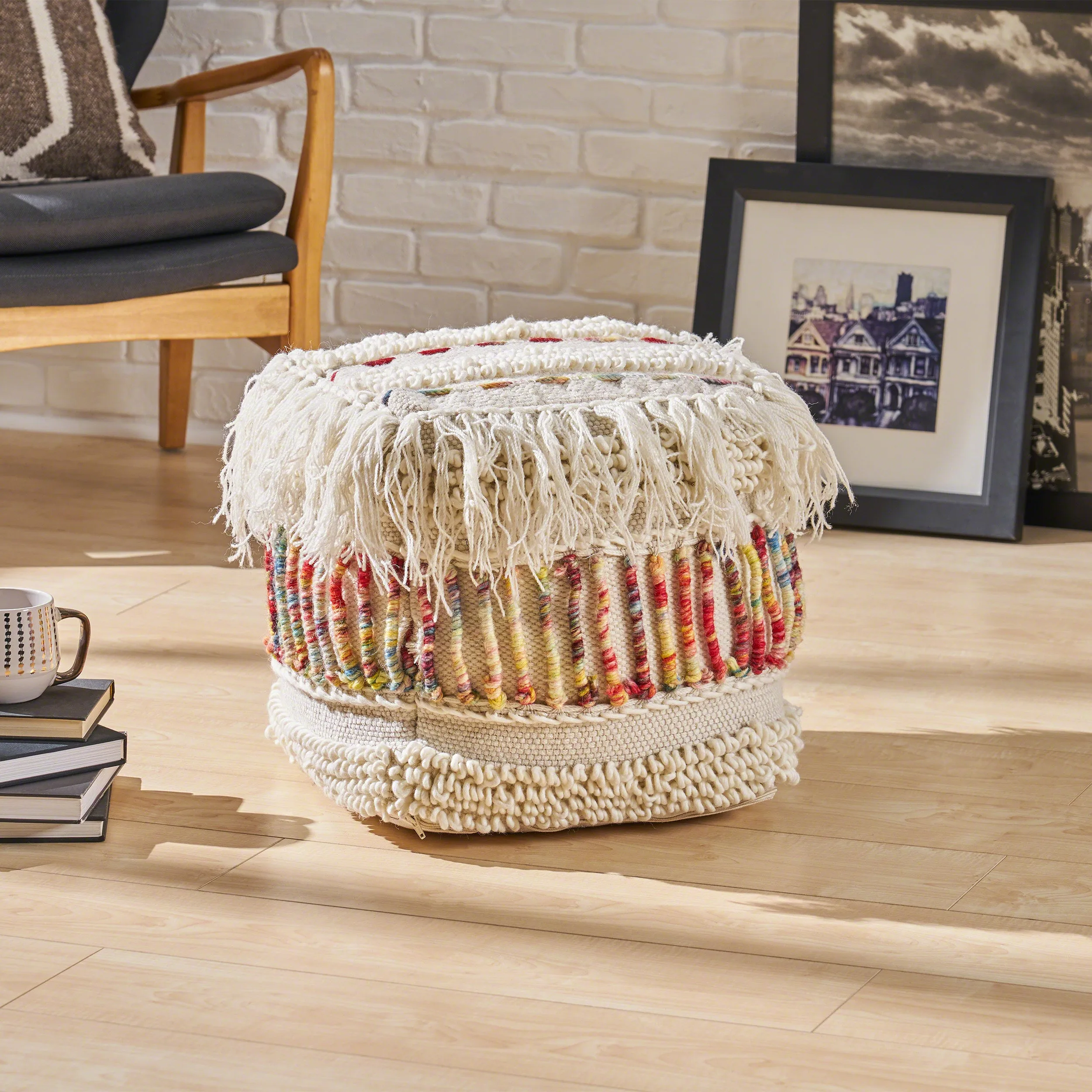 Roth Boho Wool Pouf