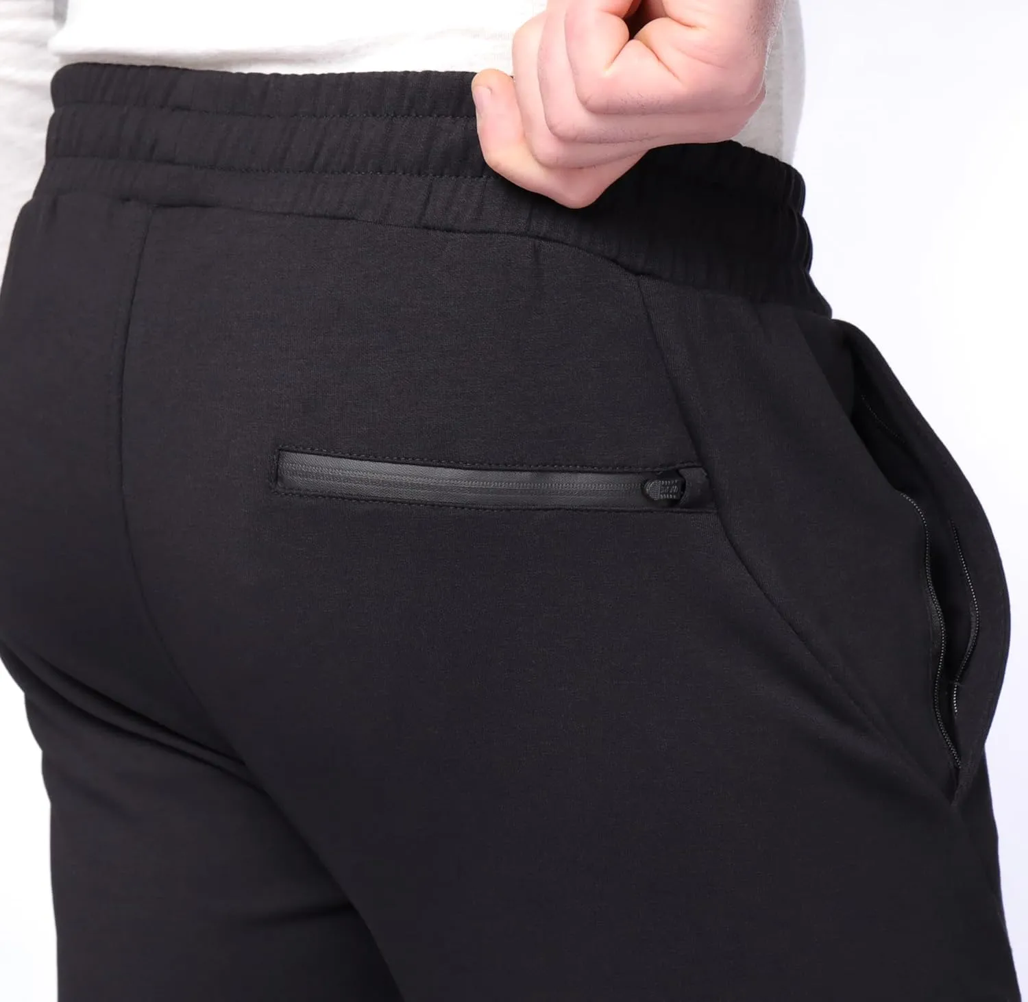 SCR Tall Mens Sweatpants - Cotton Athletic Pants - Men's Joggers with Zipper Pockets - Long Open Bottom Sweat Pants for Men