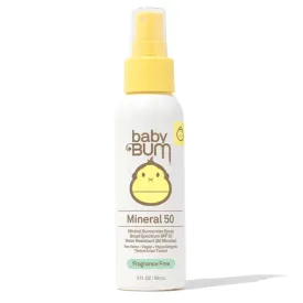 Sun Bum Baby Bum Spf 50 Mineral Sunscreen Spray - Fragrance Free 3 Oz