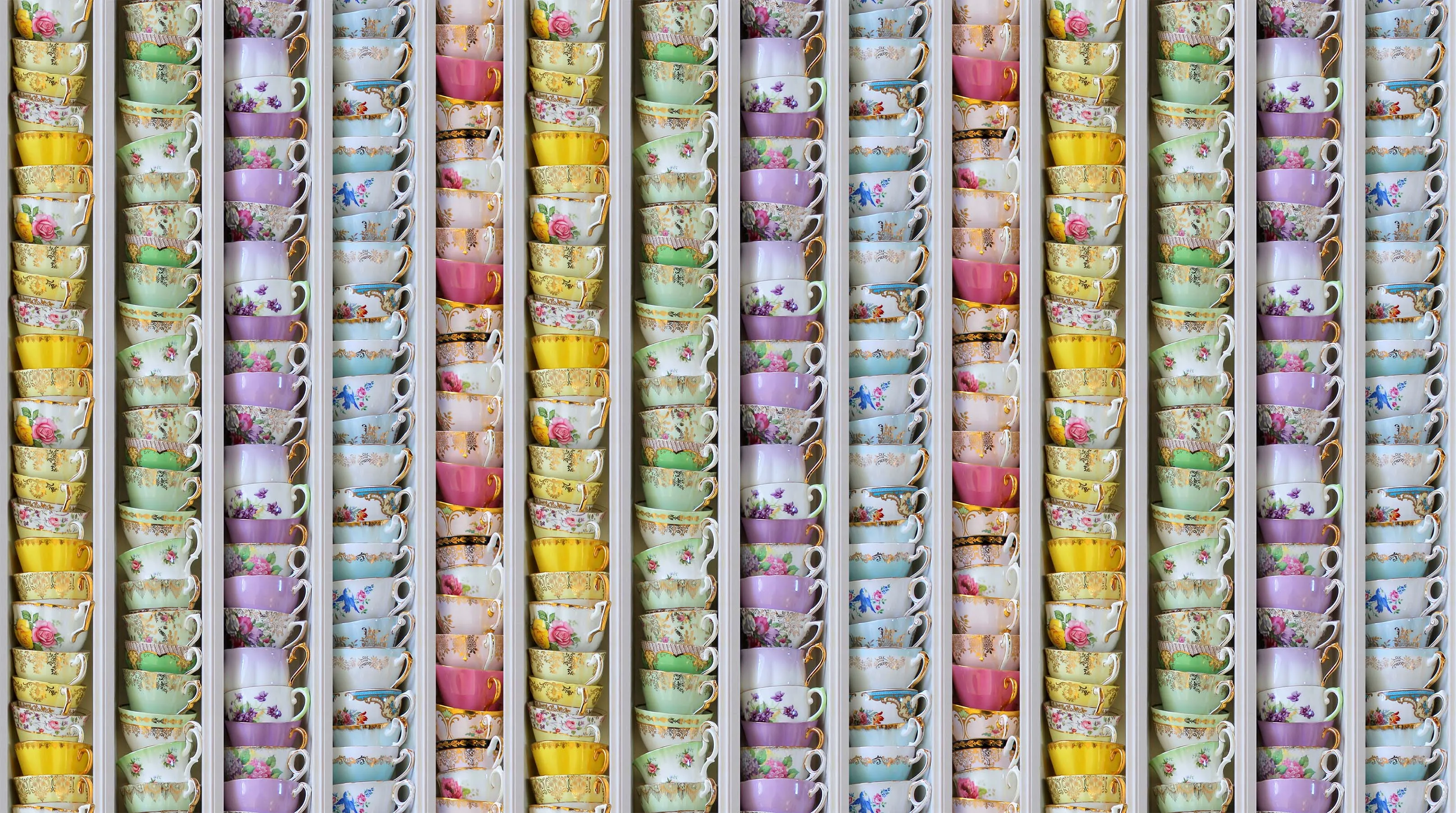 Tea For Two - White Teacup Stripe