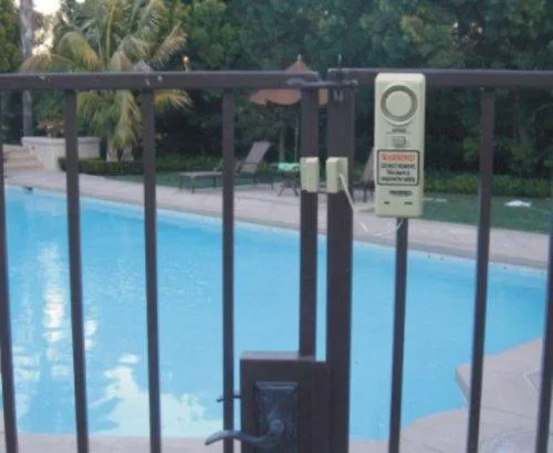 Techko S089 Indoor/Outdoor Pool Alarm with 4 Magnetic Sensors, Powered by AC Adapter