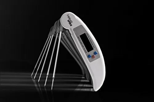 THERMOSPIKE STAINLESS STEEL FOLDING PROBE DIGITAL KITCHEN CHEF THERMOMETER WITH LED READOUT