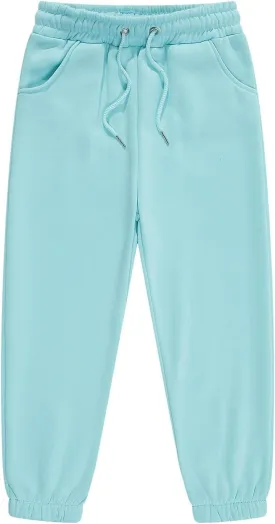 Unisex Basic Sweatpants Pull on Casual Joggers Boys Girls Solid Color Elastic Waist Athletic Pants with Pockets
