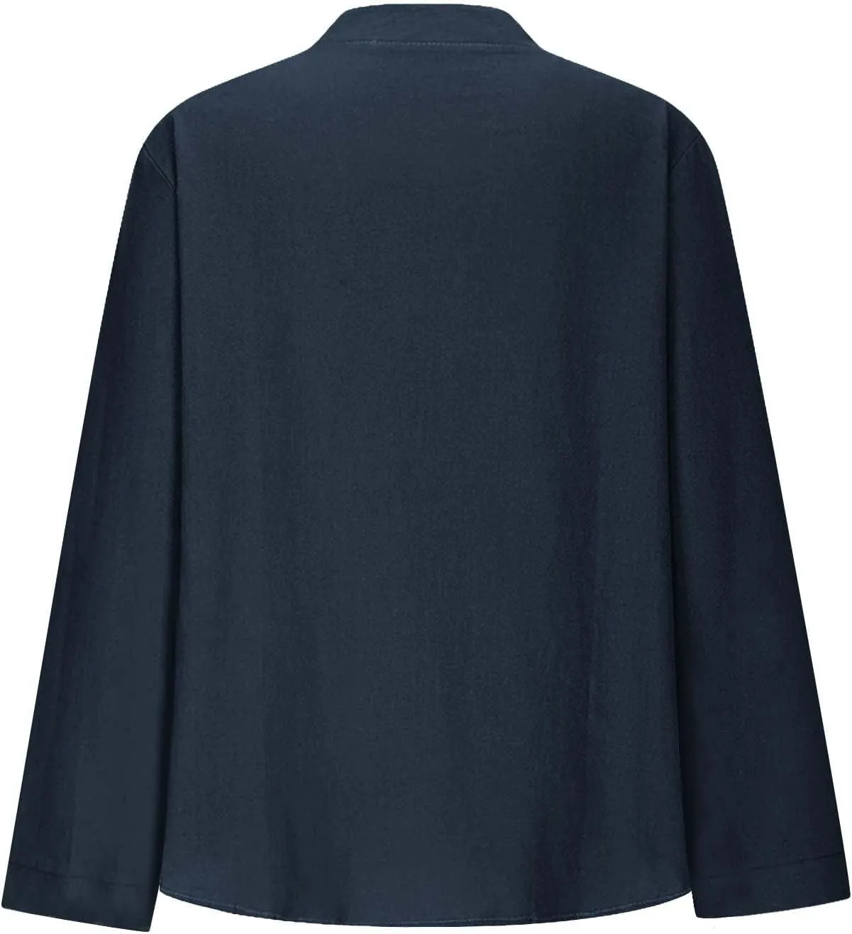 Womens Casual Long Sleeve Tops Dress Shirts Relaxed Fit Cotton Linen Shirts Ladies 2024 Fall V Neck Fashion Pullover