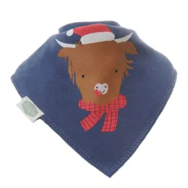 Ziggle Baby Highland Cow Christmas Bib